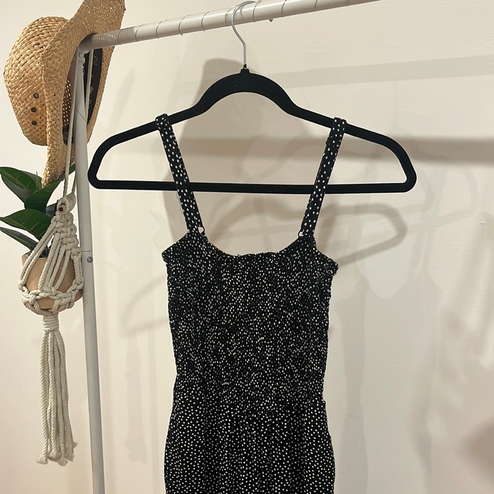 Old Navy Girls Romper XS Black and White Polka Dots